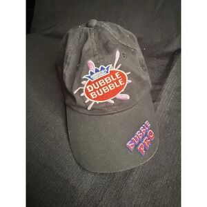 Dubble Bubble Pro Black Hat Snapback Adjustable Cap Mens Candy Logo Baseball Hat
